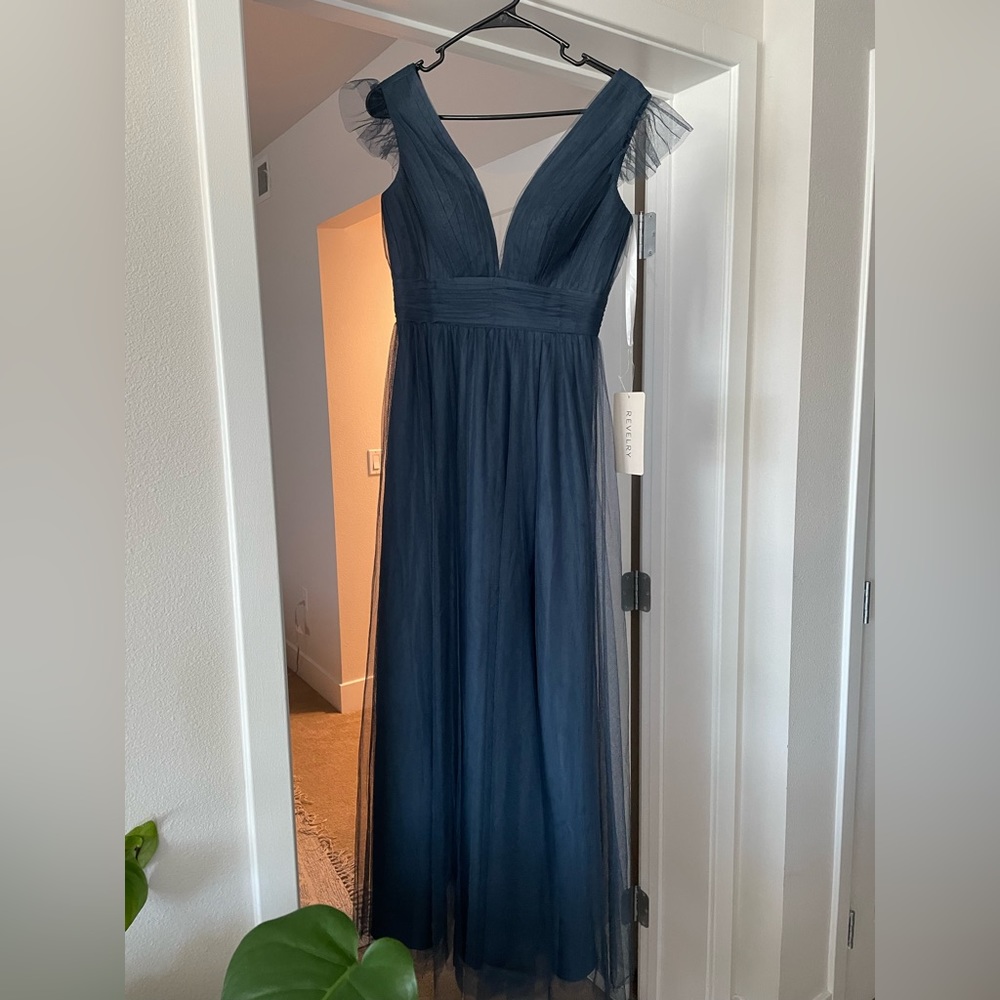 Revelry Cora Tulle Dress in Romantic Blue